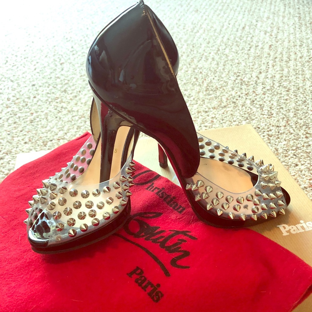 Christian Louboutin Patent Spike Pumps